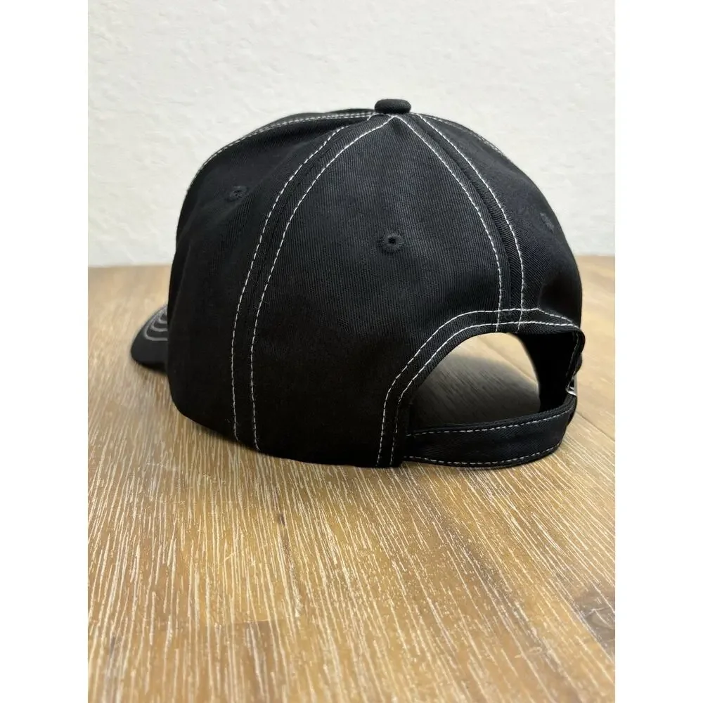 True Religion Buddha Trucker Hat Black Snapback Cap Mens One Size NWT Original